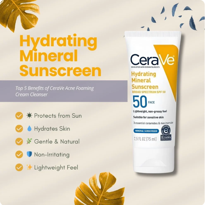 CeraVe 4-in-1 Skincare Kit | Cleanser, Moisturizer & Sunscreen Set for Hydrated, Glowing Skin 💧✨ | Dermatologist-Approved